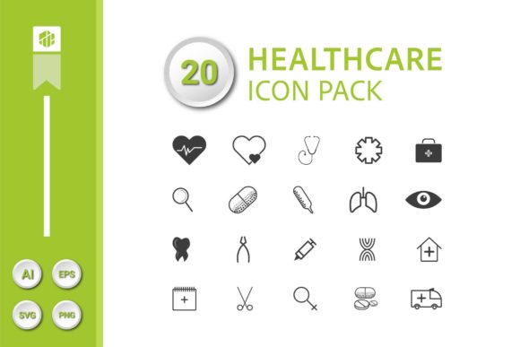 20 Healthcare Icon Pack: Modern Graphics and Icons for Branding
