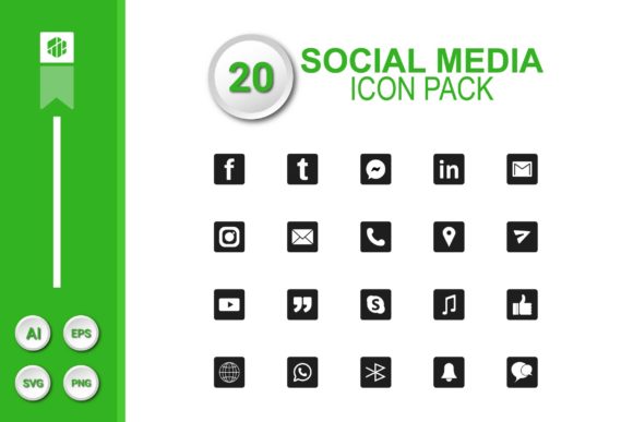 20 Social Media Icon Pack: Essential Graphics and Icons for Modern Blogs