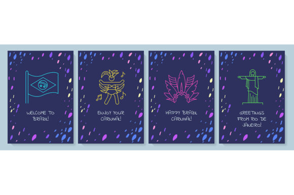 Brazilian Postcard with Linear Icons Review