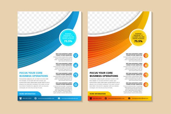 Business Operations Vertical Flyer Graphics for Print Templates