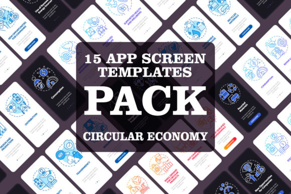Circular Economy Practices Mobile Apps Graphics and Graphic Templates Review