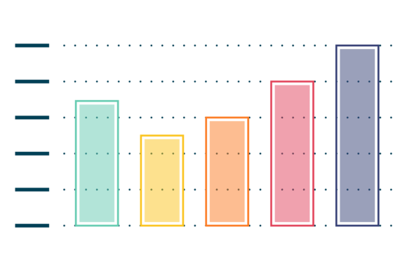 Color Column Chart. Data Infographic. St Graphics and Illustrations