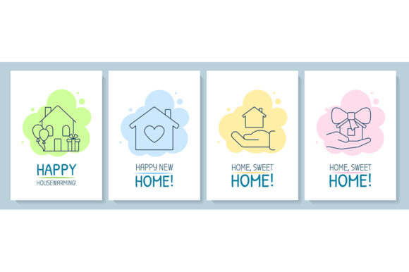 Congrats on Happy Housewarming Postcards Graphics Review