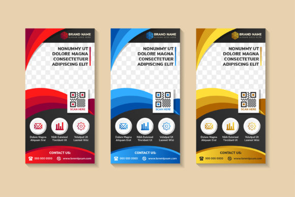 Curve Abstract Vertical Banner Review