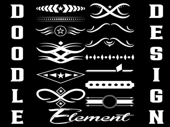 Doodle Design Element Graphics and Decorative Elements Review