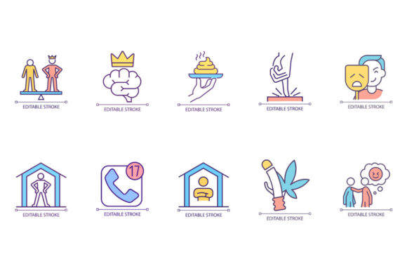 Emotional Manipulations RGB Color Icons