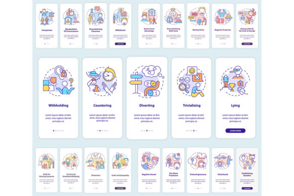 Emotional Manipulators Behavior App Set Graphics Review