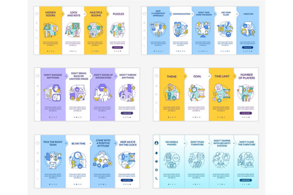 Escape Room Aspects Onboarding Templates Graphics