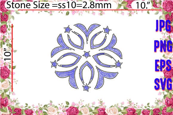 Flower Rhinestone Graphics for Infographics and Branding