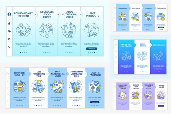 Food Technology Onboarding Template Set Graphics and Graphic Templates