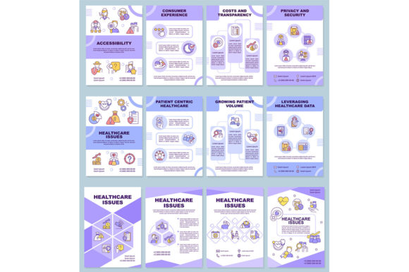 Healthcare Issues Brochure Template Set Graphics Review