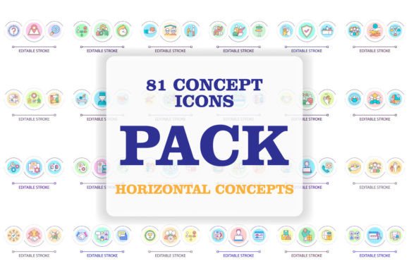 Horizontal Loop Concept Svg Icon Set: Premium Graphics for Makers
