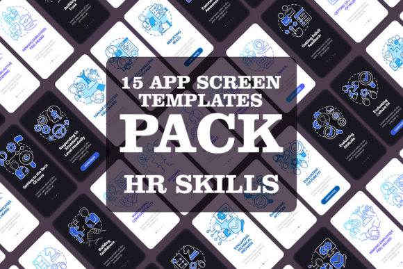HR Skills Onboarding Mobile App Screens Graphics and Graphic Templates