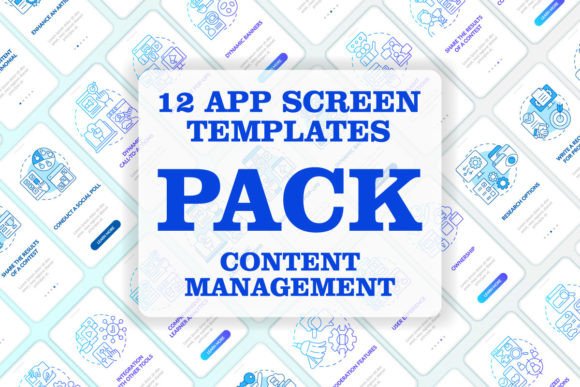 LCMS and CMS Features Mobile App Screens Graphics