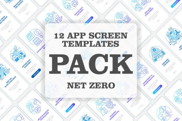 Net Zero Mobile App Screen Set Graphics Review