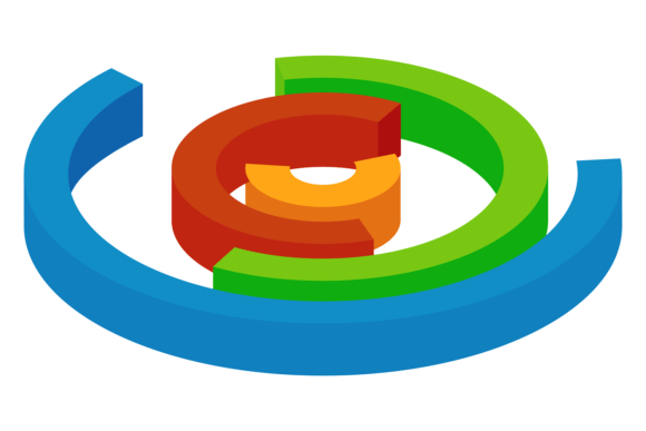 Progress Round Chart Infographic in 3d I Graphics Review
