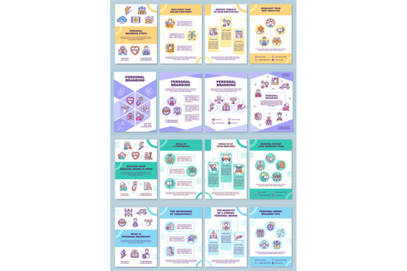 Reviewing Personal Branding Brochure Template Set for Embroidery