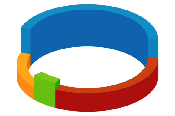 Ring Diagram. Color 3d Isometric Infogra Graphics and Illustrations