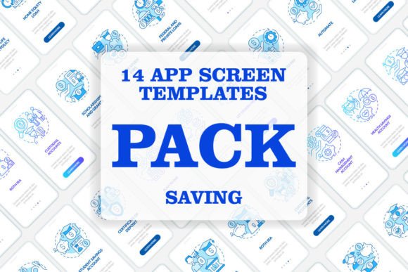 Saving Accounts Types Mobile App Screens for Graphics
