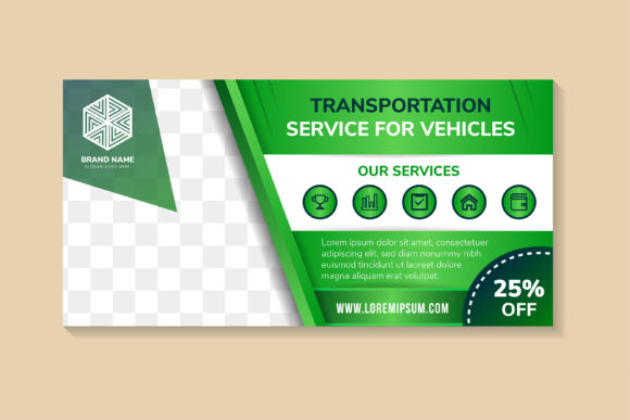 Transportation Service for Vehicles Bann Graphics and Print Templates