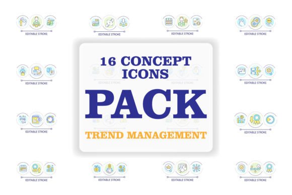 Trend Management Svg Loop Concept Icons for Graphics and Icons