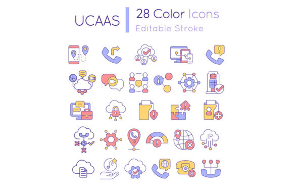 UCaaS RGB Color Icons Set Graphics Review