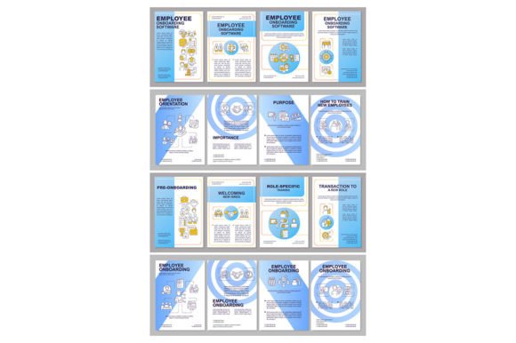 Worker Integration Brochure Template Set: Essential Graphics for Brand Identity